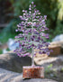 Pushkar Amethyst Crystal Tree With Silver Wire And 100 Beads 10-12 Inch